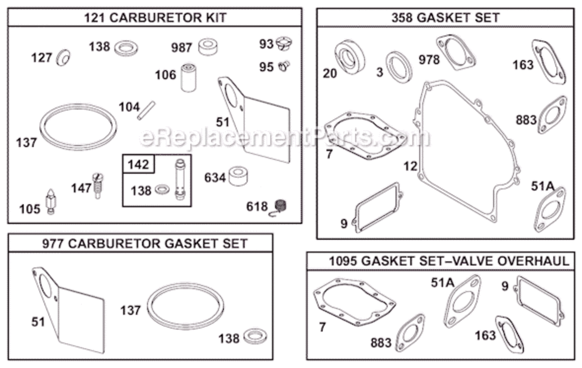 Page I Diagram and Parts List for 19B400  Briggs and Stratton Engine